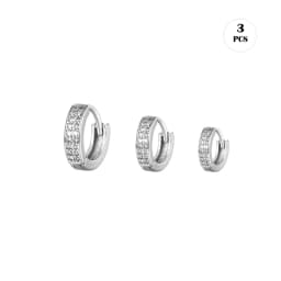 CRMYA Gold Silver Filled Several Sizes Hoop Earring CZ Zircon Heart Higgle Earrings For Women Jewelry Wholesale Aretes De Mujer