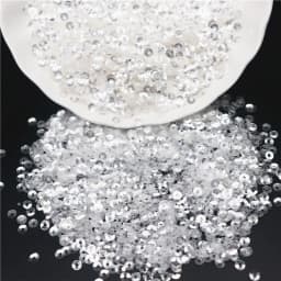 3mm 4mm 5mm 6mm Transparent Crystal Sequin Cup Flat Round PVC Loose Sequins for Diy Handmade Sewing Accessories 10g