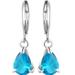 Milangir Fashion Infinity Teardrop Dangle Earring Crystal Water Drop Earrings For Women CZ Zircon Wedding Jewelry