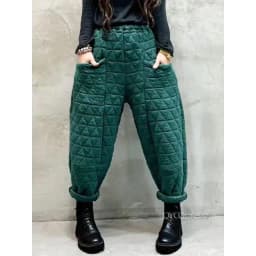 New Warm Harem Pants Casual Mom Plaid Trousers Snow Wear Cotton Thick Baggy Pant Elastic High Waist Sweatpants 2022 Winter