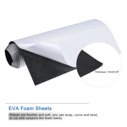 Uxcell 1pc EVA Foam Sheets Craft 1mm Thickness Self Adhesive Back Sound-Absorbing Noise Spone Foam EVA Sheets DIY Handmade Model