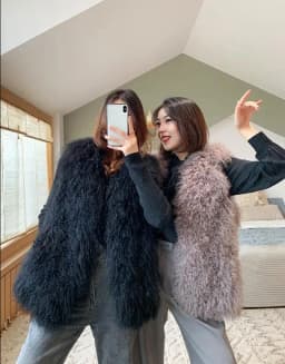 Luxury Thick Warm Mongolia Sheep Fur Vest Customize Size Oversize Big Size Women New Winter Hot V neck Sexy Fur Coat tsr801