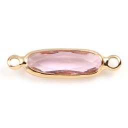 Multicolor Glass Connectors Oval Gold Color Copper Charms DIY Making Necklace Bracelets Women Jewelry Findings,22mm X 6mm,5PCs