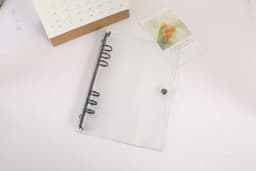 A6/A5 Pink Blue Purple Binder Notebook Cover & Photo Sticker Collect Book Diary Agenda Planner Paper School Stationery