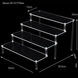 Widen10cm Acrylic Storage Jewellery Display Model Stud Makeup Figure Doll Stand Decoration Put Doll Hand Handle Trapezoidal