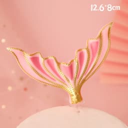 Crown Mermaid Fish Tail Ocean World Girl Cake Topper Birthday Dessert Decoration for Children's Day Party Supplies Lovely Gift