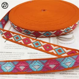 5 Yards 0.78 Inch 20MM Hundreds Styles Geometric Woven Jacquard Embroidered Ribbons DIY Apparel Wrapping Trim Sewing Accessories