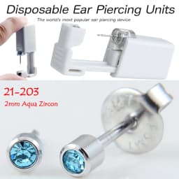 1PC Sterile Disposable No Pain Ear Piercer device Ear Cartilage Piercing Gun Tool Kit Unit Built In CZ Birthstone Earring Stud