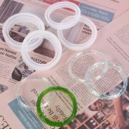 1pc Crystal Mirror Silicone Mold Bracelet Pendant uv Resin Mould DIY Jewelry Casting molds Resin art