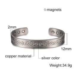 Vinterly Pure Copper Bracelets Men Magnetic Arthritis Relief Adjustable Magnets Cuff Banglse Health Energy Jewelry Women Men