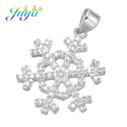 Juya DIY Jewelry Components Cz Paved Glitters Locket Heart Key Charm Pendant Accessories For Women Fashion Jewelry Making