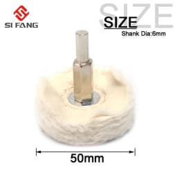 1Pc Cotton Polishing Wheels Cloth Buffing Wheel Grinder for Jewelry Wood Metal Abrasive Tools For Drill With 1/4'' Shank