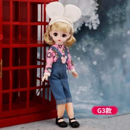 30 Cm 1/6 BJD Doll Winter Dress Set 23 Movable Joint Makeup Cute Girl Brown Eyes Doll with Fashionable New Skirt DIY Toy Gift