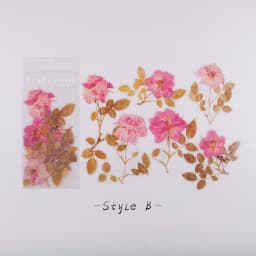 6Pcs Weekend Flowers Deco Stickers Set DIY Stationery Scrapbooking Album Styling Toy Decoration 8 Unique Design Options
