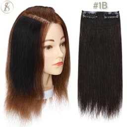 TESS Clip In Human Hair Extensions 100% Natural Extension Hair Clip 8cm Hairpiece Replenish Hair Volume Clip In Natural Hair