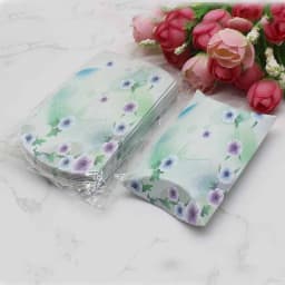12/50pcs Beautiful Flower Pattern Pillow Shape Paper & Kraft Wedding Candy & Birthday Gift Storage Box Size 20X55X80mm