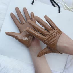 Sunscreen Gloves Women's Single Genuine Leather Half-palm Gloves Real Sheepskin Stage Show Driving gloves No Lining