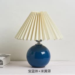 Japanese-style Ceramic Table Lamps for Living Room Pleated Skirt Lampshade Warm Bedroom Lights Bedside Lamp Home Deco Lighting