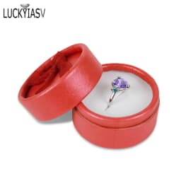 Wholesale 24pcs/lot Multi-color Bow Small Round Ring Box Stud Earrings Jewelry Box Gift Box For Ring Display Jewelry Earring Box