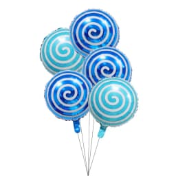 7pcs 18inch Lollipop Candy Foil Balloons Colorful Windmill Helium Balloon Wedding Birthday Party Decoration Kids Toy Baby Shower