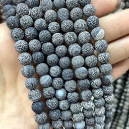 4 6 8 10 MM Natural Colorful Agates Round Loose Stone Beads For Jewelry Making Charm Diy Bracelet Necklace Earrings Material