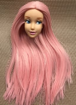 1/6 Doll Head Toys DIY Toy Rare Face Doll Parts Colorful Hair Doll Accessories Brown White Beige Skin Doll Heads Figures