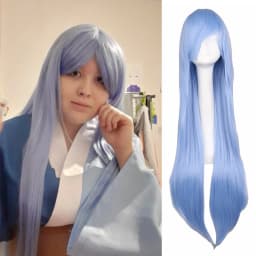 Long Straight Cosplay Wig Black Purple Black Red Pink Blue Dark Brown 100 Cm Synthetic Hair Wigs