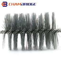 M12 Thread Wire Brush Metal Handle 18/22/25/32/40/50/65/75mm Brush Working Stainless Steel Wire Pipe Tube Cleaning Chimney Brush