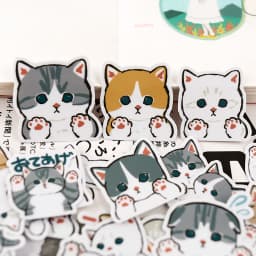 40pcs Hand Account Sticker Package Ins Wind Hand Tent Decoration Small Pattern Cute Animals Mobile Phone Sticker Material