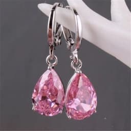 Milangir Fashion Infinity Teardrop Dangle Earring Crystal Water Drop Earrings For Women CZ Zircon Wedding Jewelry