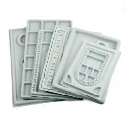 1Pc Gray Flocked Bead Board Professional Jewelry Organizer Tray Design Craft Shovel for Jewelry Making Measuring Tool Supplies