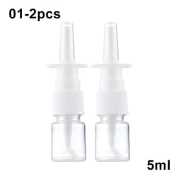 2pcs New White Nasal Spray Pump Empty Plastic Bottles Refillable Sprayer Health Nose Mist For Medical Packaging Accessories