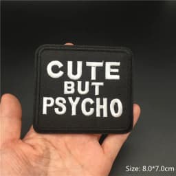 Black Punk Badges Jacket Patch Embroidered Iron Patches For Clothing Sew On Sticker DIY Appliques Decoration Rock Band