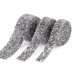 Rhinestones Tape Trim Hot Fix Strass Crystal Sewing Ribbon Appliques DIY Rhinestone For Decorations Trim Garment Accessories