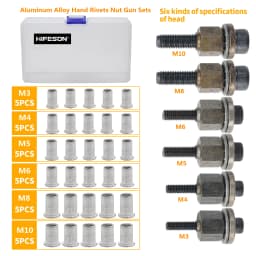 Rivet nut tool Hand Rivet Nut Gun Head Simple Installation Manual Riveter Rivnut Tool Accessory for M3 M4 M5 M6 M8 M10