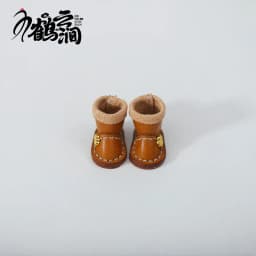 New 1/12bjd Bjd Doll Shoes High Top Handmade Leather Cowhide Boots Obitsu 11 Shoes OB11 Size GSC Doll 11cm Body 9