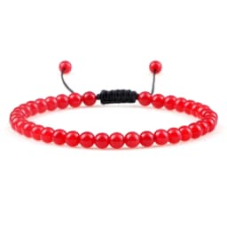 4mm Stone Beads Adjustable Bracelet For Men Natural Tiger Eye Lava Chalcedony Onyx Woven Bracelets Women Yoga Jewelry Pulseras
