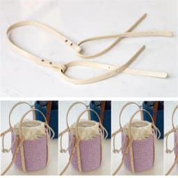 High Quality PU Leather Handbag Shoulder Handle Strap Brown Black Long Shoulder Strap for DIY Handmade Woven Bag Accessories