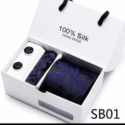 Brand 100% Silk Ties Gift box Office Men Classic Party Wedding striped 7.5cm Silk Wedding Floral Tie Necktie Handkerchief Set