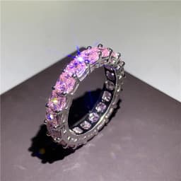 2020 New Promise Ring Real 925 Sterling Silver AAAAA Cz Stone Statement Party Wedding Band Rings for women Engagement Jewelry