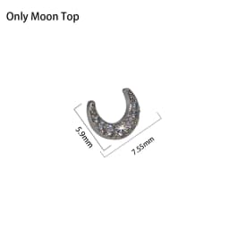 1 PC Surgical Steel Dermal Anchor Moon Shape Micro Dermal Anchor Flower Star Piercings Skin Diver Piercing Body Jewelry 14g