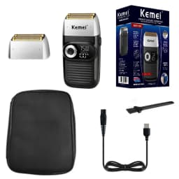 Original Kemei Powerful Barber Pro Electric Shaver For Men Hair Beard Electric Razor Balds Head Shaving Machine Finishing Fades