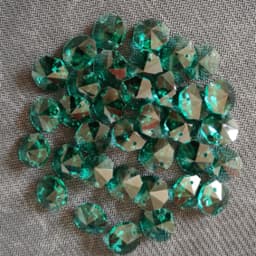 200pcs 14mm 2 hole Crystal Glass Octagon Beads For Chandeliers Parts Crystal Curtain Accessories Home Living Decoration