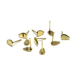30Pcs Stainless Steel Earring Stud Base Hypoallergenic Ear Studs Post Connectors For DIY Dangle Earring Jewelry Making Supplies
