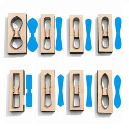 8Pcs DIY Keychain Scrapbook Embossing Wooden Die Cutting Leather Mold Art Crafts N84D