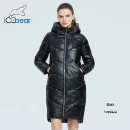 ICEbear 2023 new hooded winter women's jacket fashion casual slim long warm cotton coat brand ladies parkas GWD20302D