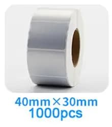 Matte Silver PET Barcode Label 100 90 80 70 60 40 50 30 20 Transfer Ribbon Printer Sticker
