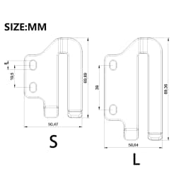 1pair Kydex IWB Holster Clips K Sheath Waist Clip Accessories Kydex Knife Scabbard Waist Clip Parts