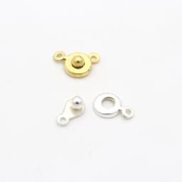 30sets Metal Snap Button Beads Clasps For Jewelry Finding Earring Beaded Pendant Connector DIY Accessories