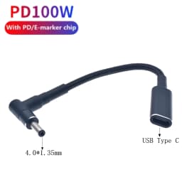 100W Type C Plug Converter USB Type C Female to Universal Laptop Adapter Connector Jack USB C 100W PD Fast Charging Cable Cord